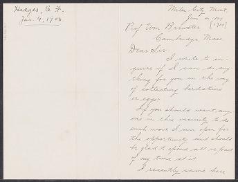 William Brewster correspondence. Senders Heckman-Hersey