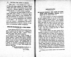 Avv. G. B. Curti - Spigolature bibliografiche per la storia lodigiana