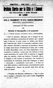 Avv. G. B. Curti - Vita e frammenti di vita sancolombanese nell'età napoleonica