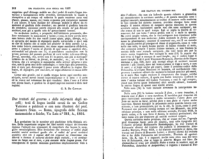 Due trattati del governo e delle infermità degli uccelli, testi di lingua publicati e con note illustrati dal prof. G. Spezi, Roma, 1864, del prof. F. Longhena
