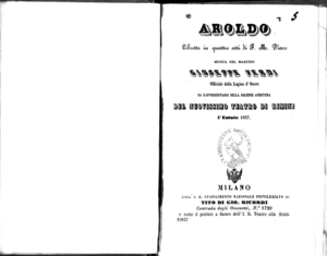 Aroldo : libretto in quattro atti