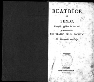 Beatrice di Tenda : tragedia lirica in due atti da rappresentarsi nel Teatro della Società il carnovale 1836-37