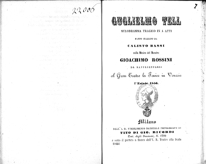 Guglielmo Tell : melodramma tragico in 4 atti