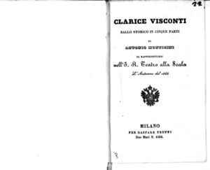 Clarice Visconti : ballo storico in cinque parti