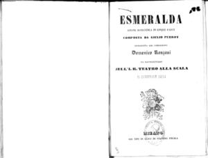 Esmeralda : azione romantica in cinque parti