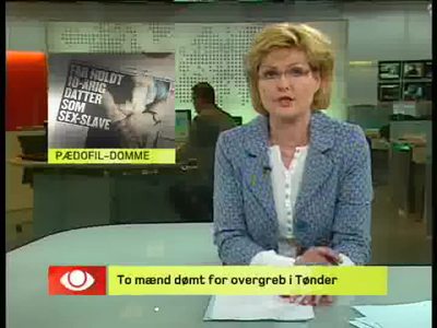 TV News. Paedophilia Trial in the Town of ToenderTVA 18:30 TønderClip title:SERIES TITLE: