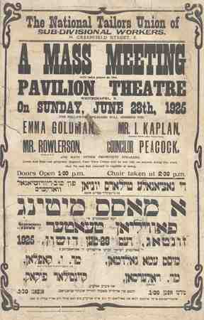 Poster in English and Yiddish