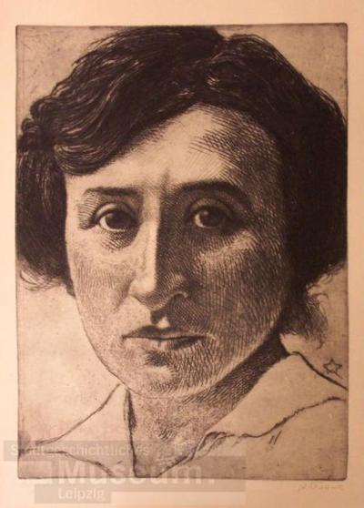 Etching of Rosa Luxemburg