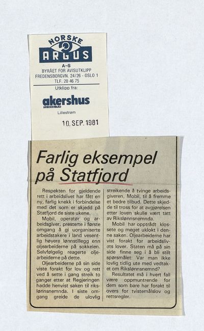 Statoil ASA, Presseklipp 1973-2001