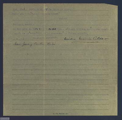 [Carta de Isidro Marín Calderón a Benito Pérez Galdós (19 de julio de 1917, Costa Rica)]