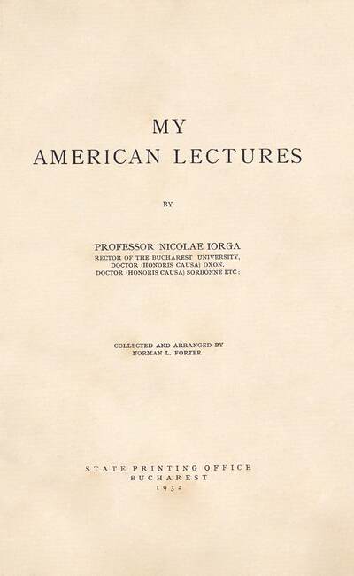 My American lectures