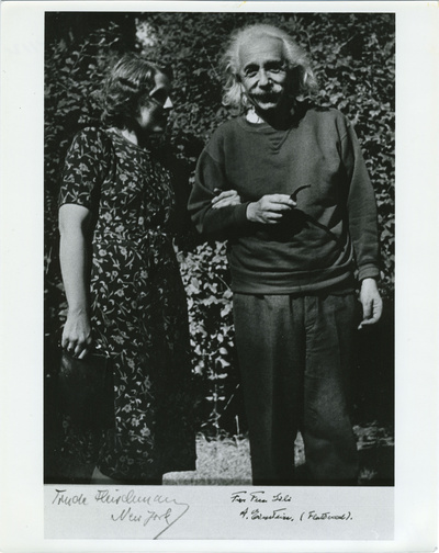 Albert Einstein with Alice von Kahler in Princeton, New Jersey signed ...