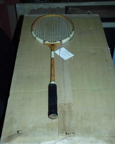 Het koud krijgen George Eliot tegenkomen badmintonracket merk 'Pinguin', model 'hardcourt', ca. 1950 | Europeana