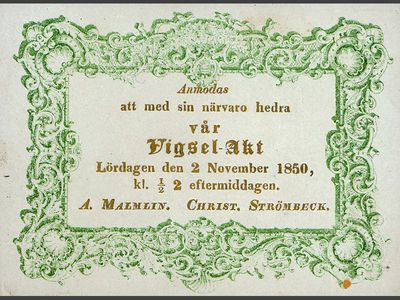 inbjudan till vigsel | Europeana