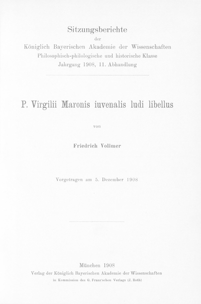 P. Virgilii Maronis iuvenalis ludi libellus | Europeana