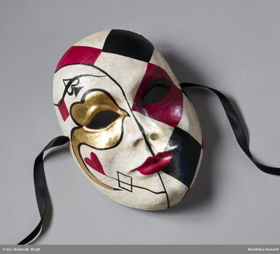 Handgjord italiensk mask för maskerad, m.m. Europeana