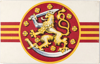 Suomen leijona pyöreällä pohjalla, postikortti | Europeana