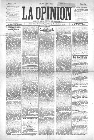 La Opinión, 29/4/1912 | Europeana