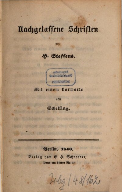 Friedrich Wilhelm Joseph von Schelling | Europeana