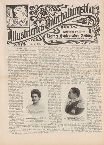 Illustriertes Unterhaltungsblatt Wöchentliche Beilage Zur Thorner Ostdeutschen Zeitung 1903 5561