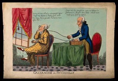 undergoing therapy. Etching by J. Barlow, 1790, after J. Collings. Europeana