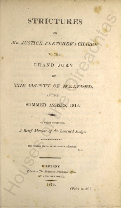 Strictures on Mr. Justice Fletcher's charge to the grand jury of the ...