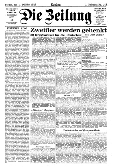 Die Zeitung : Londoner deutsches Wochenblatt | Europeana