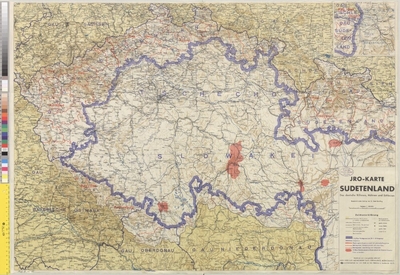 JRO-Karte Sudetenland :das deutsche Böhmen, Mähren und Schlesien ; mit