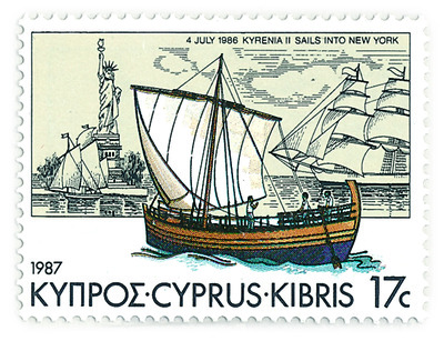 Kyrenia II Sails to New York, Voyage of Kyrenia II Commemorative Issue ...