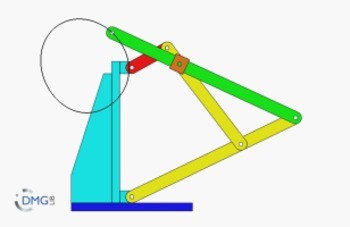 Six bar linkage. Inverted slider crank kinematic chain connected in  parallel with a four bar linkage -3 (Variant 18)_SolidWorks | Europeana