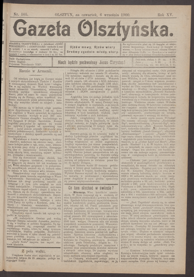 Gazeta Olsztyńska 1900 Nr 105 Europeana 2591