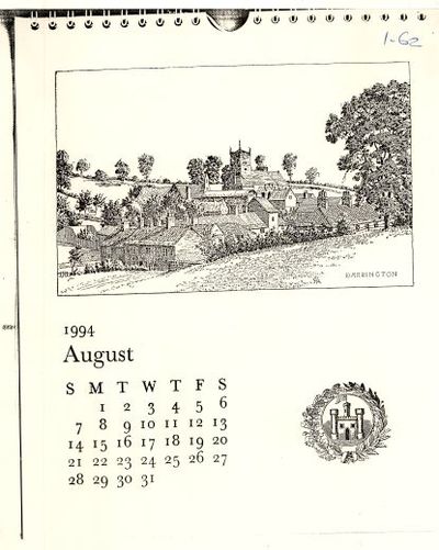 Calendar of reprints of local views by Percy Rhodes [who illustrated JS  Fletcher's books on Yorkshire and local history] At the bottom is the  re-use of a 19th century printing block of