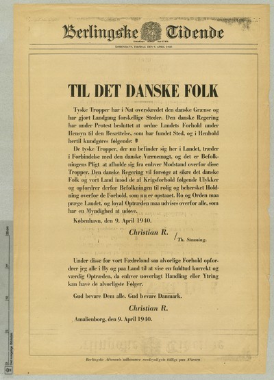 Berlingske Tidende, København, 9. April 1940 | Europeana