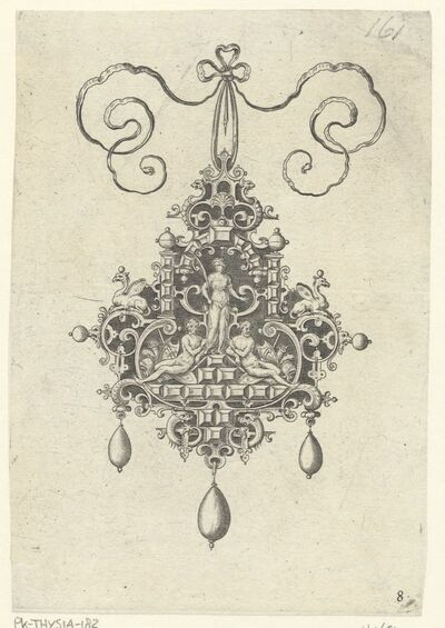 Designs for pendants: Peace flanked by two warriors | Europeana