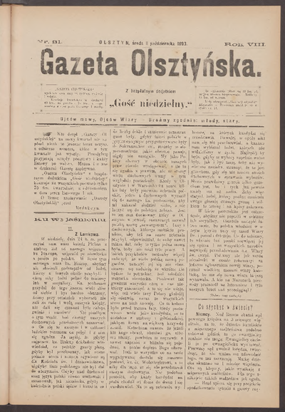 Gazeta Olsztyńska 1893 Nr 81 Europeana 9281