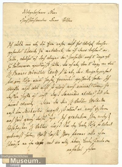 Brief, 1 Bl. Europeana
