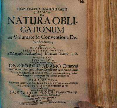 Disputatio Inauguralis Iuridica De Natura Obligationum ex Voluntate &  Conventione Descendentium | Europeana