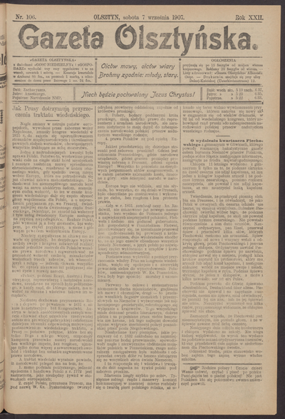 Gazeta Olsztyńska 1907 Nr 106 Europeana 1410