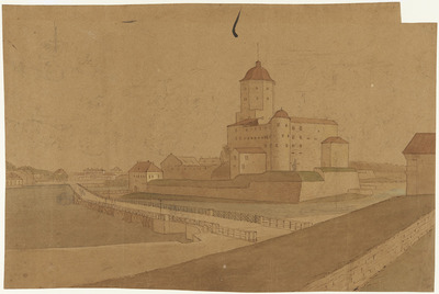 Viipurin linna ja linnansilta idästä nähtynä | Europeana