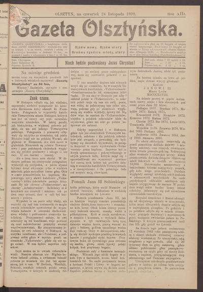 Gazeta Olsztyńska 1898 Nr 141 Europeana 9200