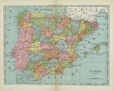 España y Portugal [Material cartográfico] : mapa político y de