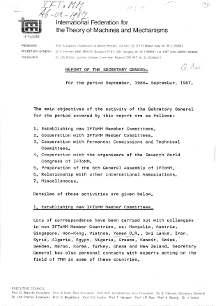 Ab 02-1987: Report Of Secretary General 1986-1987 | Europeana