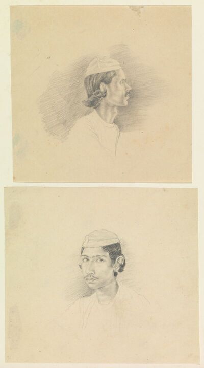 Portraits Of A Man In Profile (above), And A Man In Three-quarter Face ...