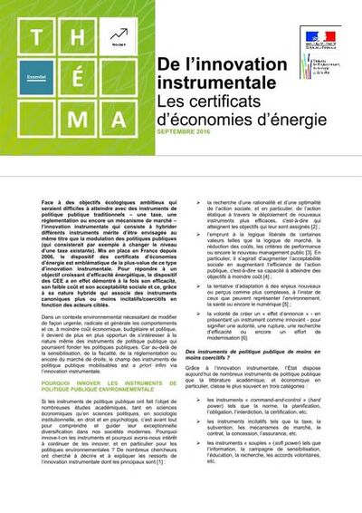 De L Innovation Instrumentale Les Certificats D Conomies D Nergie Europeana